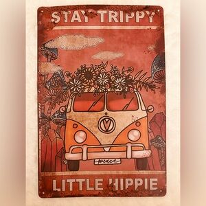 Vintage Style Peace Van metal